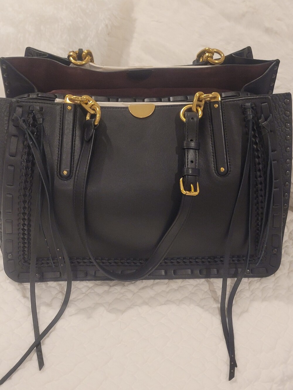 Coach 37277 Black Dreamer 34 Whipstitch NWOT